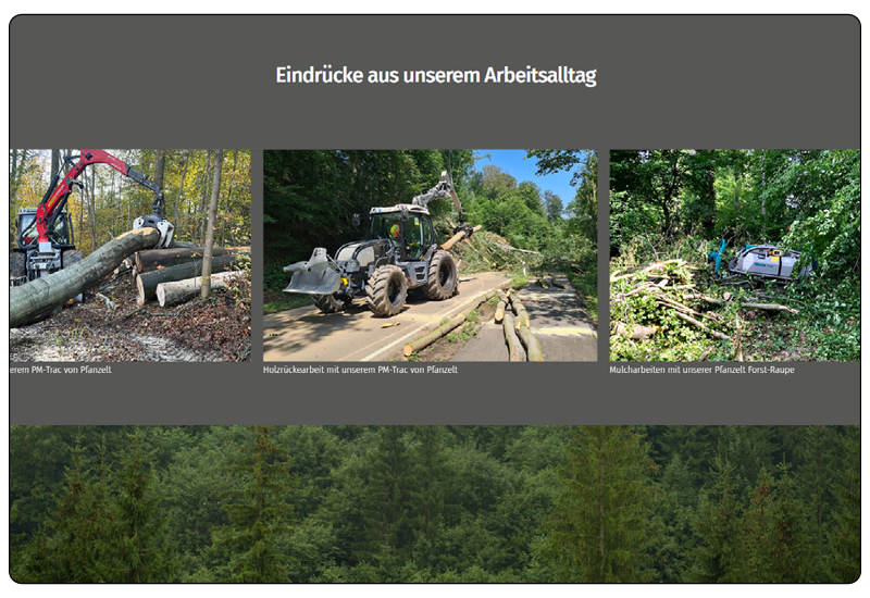 Website vom Renker Forstbetrieb